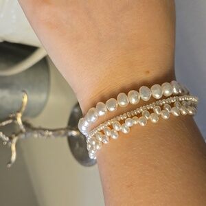 Baroni 7 inch Freshwater Pearl 3 Strand Bracelet